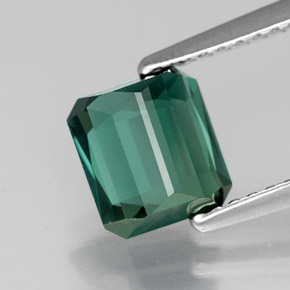 1.56캐럿 천연 그린 투르말린, 에메랄드 컷, 6.7×6.2 mm, VVS-VS