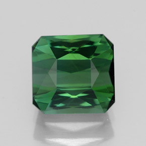 1.89캐럿 천연 그린 투르말린, 에메랄드 컷, 7×6.7 mm, VVS-VS