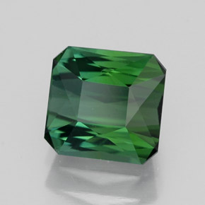 1.89캐럿 천연 그린 투르말린, 에메랄드 컷, 7×6.7 mm, VVS-VS