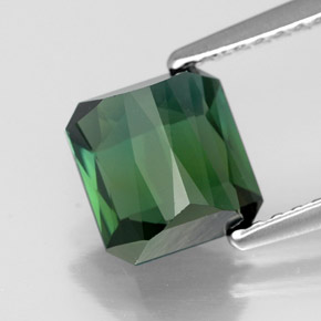 1.89캐럿 천연 그린 투르말린, 에메랄드 컷, 7×6.7 mm, VVS-VS