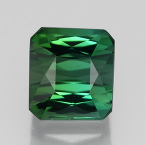 2.53캐럿 천연 그린 투르말린, 에메랄드 컷, 7.6×7 mm, VVS