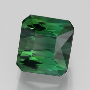 2.53캐럿 천연 그린 투르말린, 에메랄드 컷, 7.6×7 mm, VVS