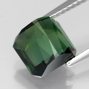 2.53캐럿 천연 그린 투르말린, 에메랄드 컷, 7.6×7 mm, VVS