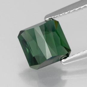 1.67캐럿 천연 그린 투르말린, 에메랄드 컷, 6.8×6.5 mm, VVS-VS