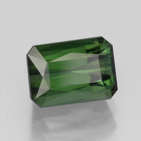 1.87캐럿 천연 그린 투르말린, 에메랄드 컷, 7.8×5.6 mm, VVS
