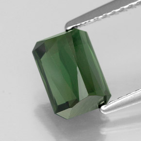 1.87캐럿 천연 그린 투르말린, 에메랄드 컷, 7.8×5.6 mm, VVS
