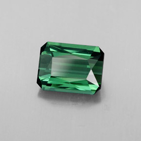 1.51캐럿 천연 그린 투르말린, 에메랄드 컷, 7.6×5.8 mm, VVS