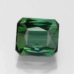 1.80캐럿 천연 그린 투르말린, 에메랄드 컷, 7.2×6.5 mm, VVS