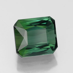 1.80캐럿 천연 그린 투르말린, 에메랄드 컷, 7.2×6.5 mm, VVS
