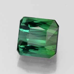 1.77캐럿 천연 그린 투르말린, 에메랄드 컷, 6.8×6.6 mm, VVS