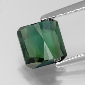 1.77캐럿 천연 그린 투르말린, 에메랄드 컷, 6.8×6.6 mm, VVS