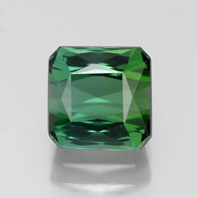 1.84캐럿 천연 그린 투르말린, 에메랄드 컷, 6.8×6.8 mm, VVS
