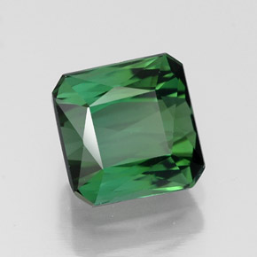 1.84캐럿 천연 그린 투르말린, 에메랄드 컷, 6.8×6.8 mm, VVS