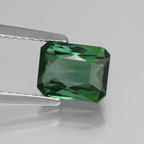 1.40캐럿 천연 그린 투르말린, 에메랄드 컷, 7.3×5.8 mm, VVS