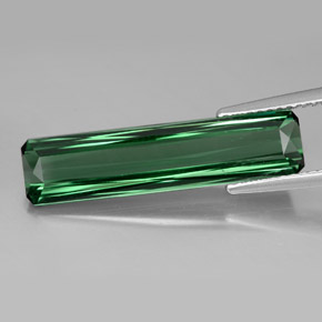 5.50캐럿 천연 그린 투르말린, 에메랄드 컷, 24.4×6 mm, VVS-VS