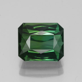 1.79캐럿 천연 그린 투르말린, 에메랄드 컷, 7.5×6.4 mm, VVS-VS