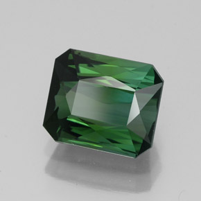 1.79캐럿 천연 그린 투르말린, 에메랄드 컷, 7.5×6.4 mm, VVS-VS