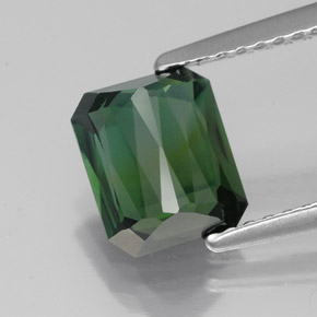 1.79캐럿 천연 그린 투르말린, 에메랄드 컷, 7.5×6.4 mm, VVS-VS