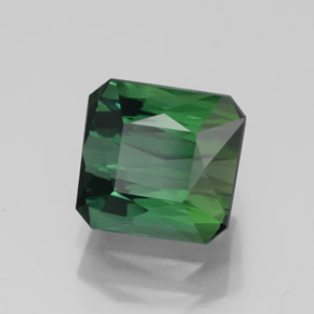 1.89캐럿 천연 그린 투르말린, 에메랄드 컷, 7×6.6 mm, VVS-VS