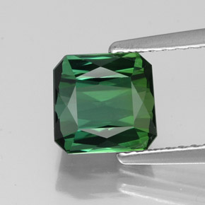 1.76캐럿 천연 그린 투르말린, 에메랄드 컷, 6.9×6.6 mm, VVS-VS