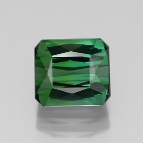 2.51캐럿 천연 그린 투르말린, 에메랄드 컷, 7.8×7 mm, VVS