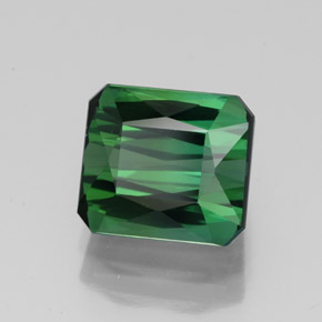 2.51캐럿 천연 그린 투르말린, 에메랄드 컷, 7.8×7 mm, VVS