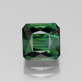 2.50캐럿 천연 그린 투르말린, 에메랄드 컷, 7.4×7.3 mm, VVS