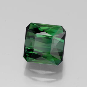 2.50캐럿 천연 그린 투르말린, 에메랄드 컷, 7.4×7.3 mm, VVS