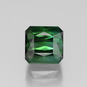 2.27캐럿 천연 그린 투르말린, 에메랄드 컷, 6.9×6.8 mm, VVS