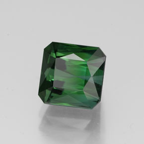 2.27캐럿 천연 그린 투르말린, 에메랄드 컷, 6.9×6.8 mm, VVS