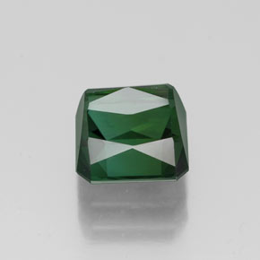 2.27캐럿 천연 그린 투르말린, 에메랄드 컷, 6.9×6.8 mm, VVS