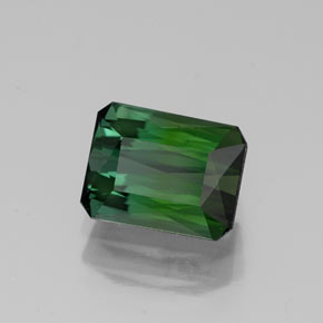 1.73캐럿 천연 그린 투르말린, 에메랄드 컷, 7.8×5.9 mm, VS