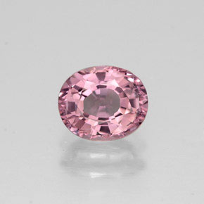 0.85캐럿 천연 멀티컬러 투르말린, 타원형 컷, 6.4×5.4 mm, VVS