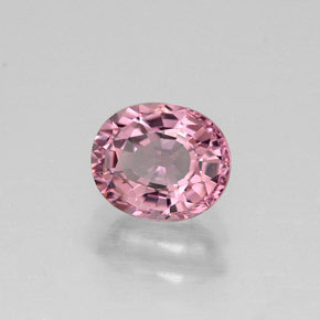 0.85캐럿 천연 멀티컬러 투르말린, 타원형 컷, 6.4×5.4 mm, VVS