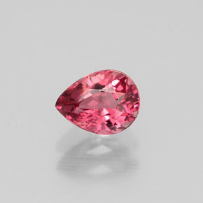0.60캐럿 천연 로즈 투르말린, 배 모양, 6.3×4.7 mm, VVS-VS