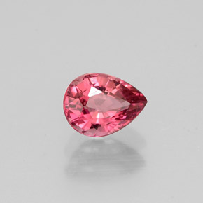 0.60캐럿 천연 로즈 투르말린, 배 모양, 6.3×4.7 mm, VVS-VS