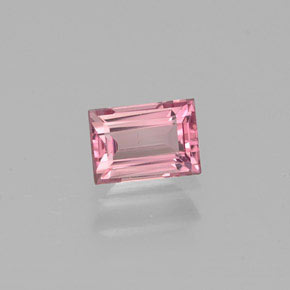 0.42캐럿 천연 로즈 핑크 투르말린, 바게트, 5×3.6 mm, VVS