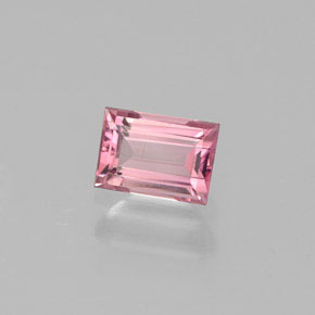 0.42캐럿 천연 로즈 핑크 투르말린, 바게트, 5×3.6 mm, VVS