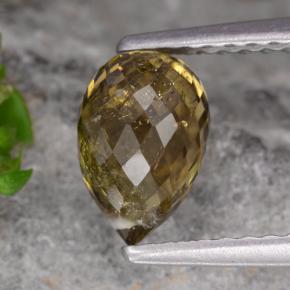 1.36캐럿 천연 멀티컬러 투르말린, 브리올레트, 7.5×5 mm, SI