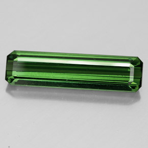 3.19캐럿 천연 그린 투르말린, 에메랄드 컷, 18.5×4.8 mm, VVS
