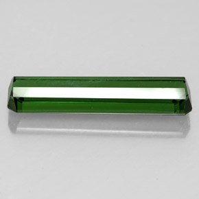 3.19캐럿 천연 그린 투르말린, 에메랄드 컷, 18.5×4.8 mm, VVS