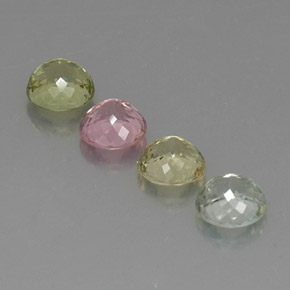 캐럿 천연 멀티컬러 투르말린 보석, 라운드 컷, 5.49 mm, VVS-VS
