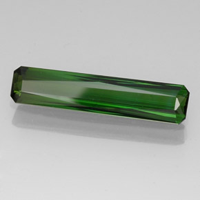 5.46캐럿 천연 그린 투르말린, 에메랄드 컷, 26.4×5.8 mm, VVS