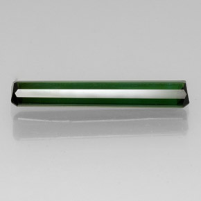 5.46캐럿 천연 그린 투르말린, 에메랄드 컷, 26.4×5.8 mm, VVS