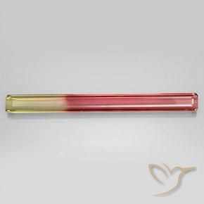 17.35ct 자연스러운 바이컬러 전기석, 에메랄드 컷, VVS