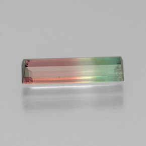 0.84캐럿 천연 워터멜론 투르말린, 바게트, 10.7×3.2 mm, VS-SI