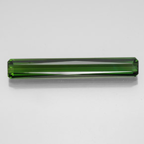 10.12캐럿 천연 그린 투르말린, 에메랄드 컷, 39.3×6.2 mm, VVS
