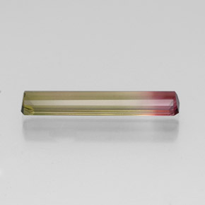 2.68캐럿 천연 워터멜론 투르말린, 에메랄드 컷, 21.2×3.8 mm, VVS-VS