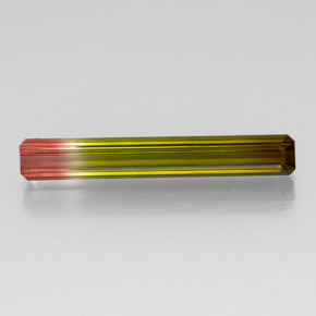 5.07캐럿 천연 워터멜론 투르말린, 에메랄드 컷, 28.5×4.3 mm, VS-SI