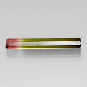 5.07캐럿 천연 워터멜론 투르말린, 에메랄드 컷, 28.5×4.3 mm, VS-SI